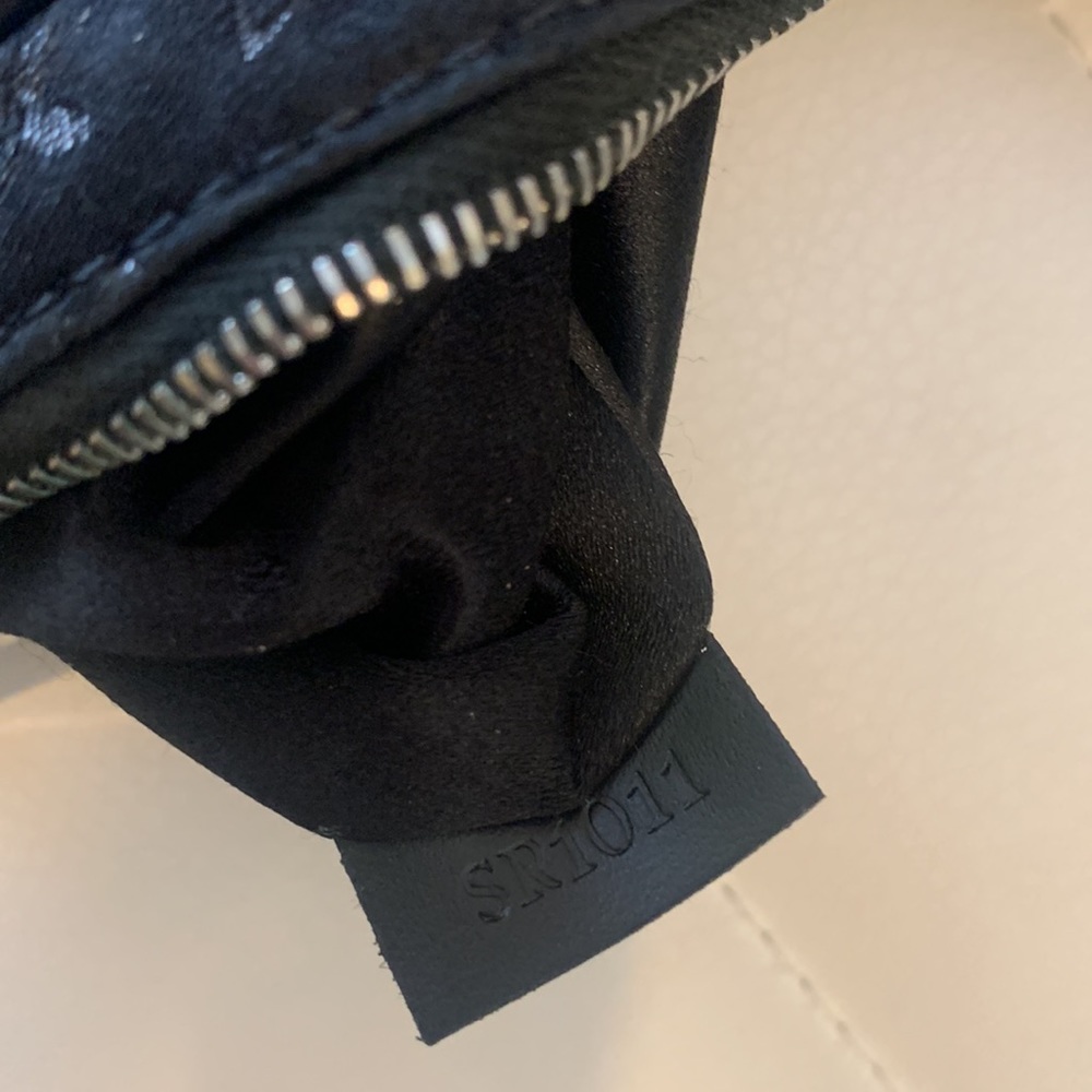 Louis Vuitton Black Mini Satin Monogram Boulogne Pochette. 7.5x5x2” - Picture 2 of 4